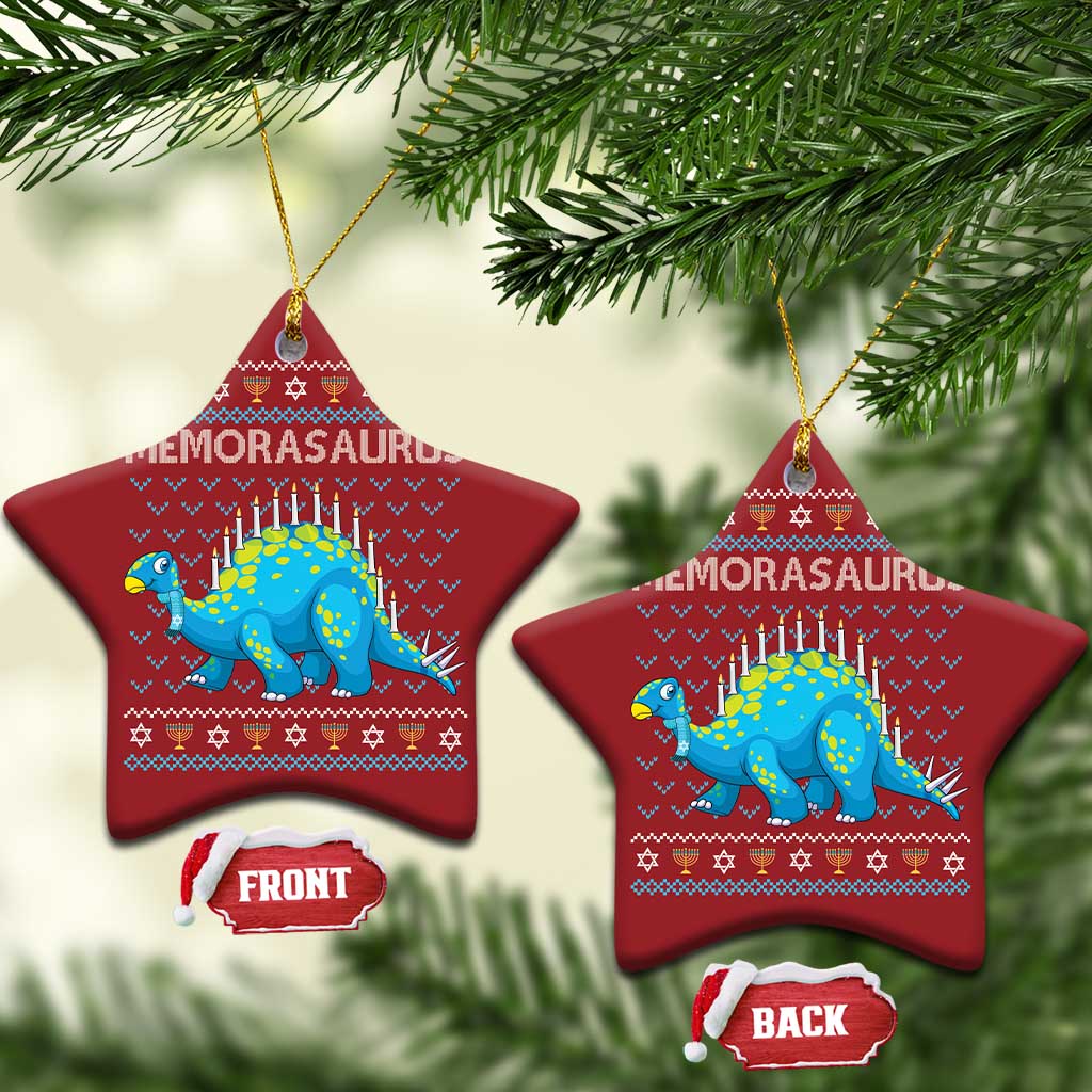 Hanukkah Dinosaur Christmas Ornament Menorasaurus Menorah Dino TS09