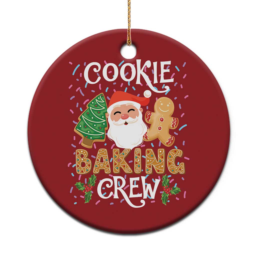 Xmas Baking Crew Christmas Ornament Cute Cookie Santa Gingerbread TS09