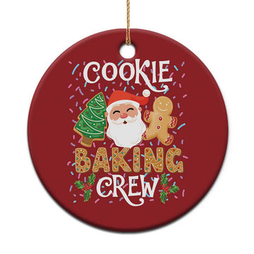 Xmas Baking Crew Christmas Ornament Cute Cookie Santa Gingerbread TS09