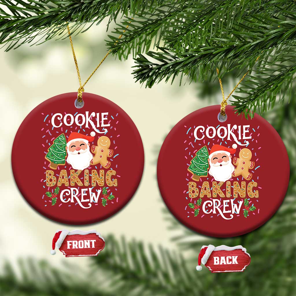 Xmas Baking Crew Christmas Ornament Cute Cookie Santa Gingerbread TS09