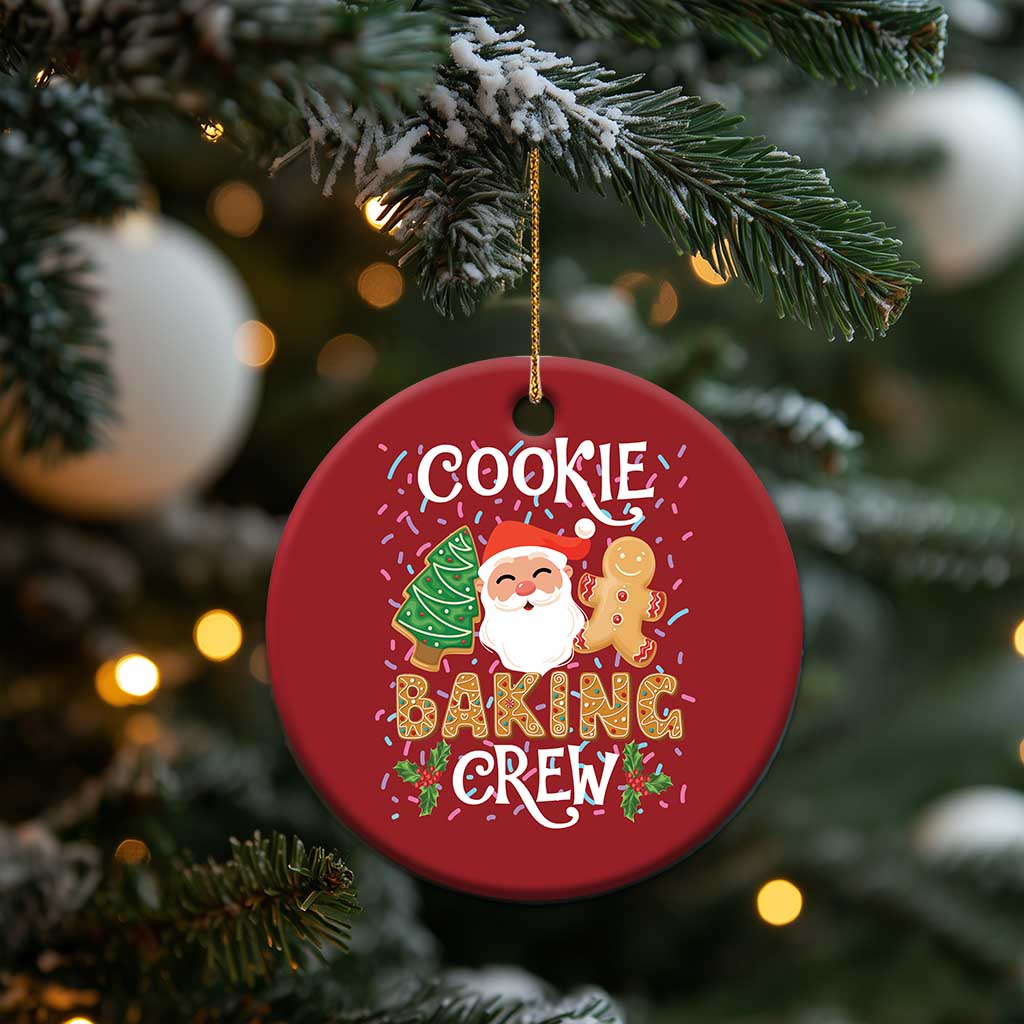 Xmas Baking Crew Christmas Ornament Cute Cookie Santa Gingerbread TS09