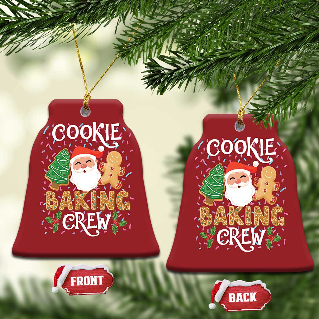 Xmas Baking Crew Christmas Ornament Cute Cookie Santa Gingerbread TS09