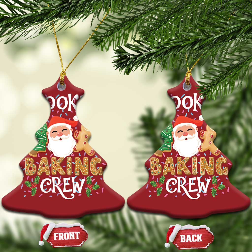 Xmas Baking Crew Christmas Ornament Cute Cookie Santa Gingerbread TS09
