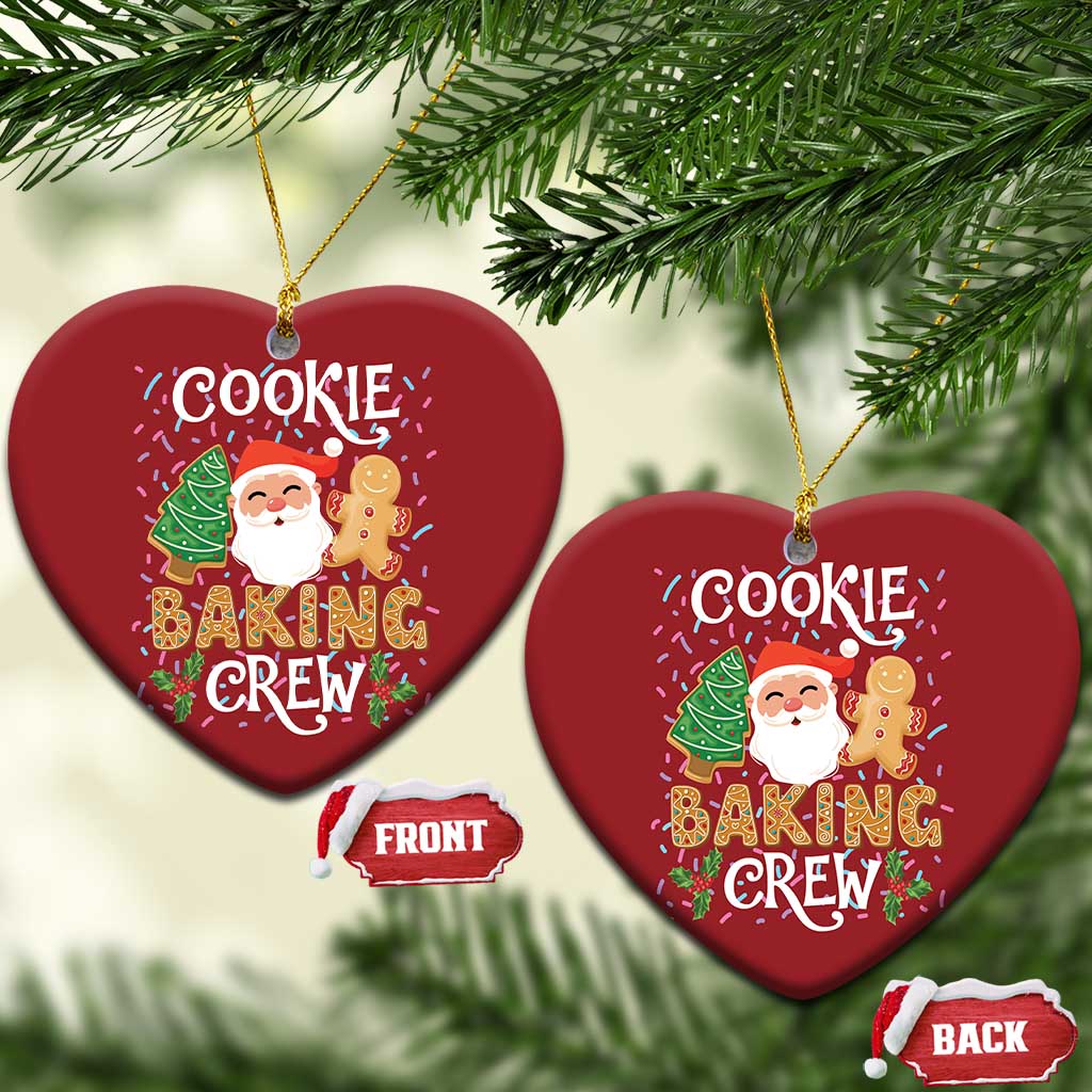 Xmas Baking Crew Christmas Ornament Cute Cookie Santa Gingerbread TS09