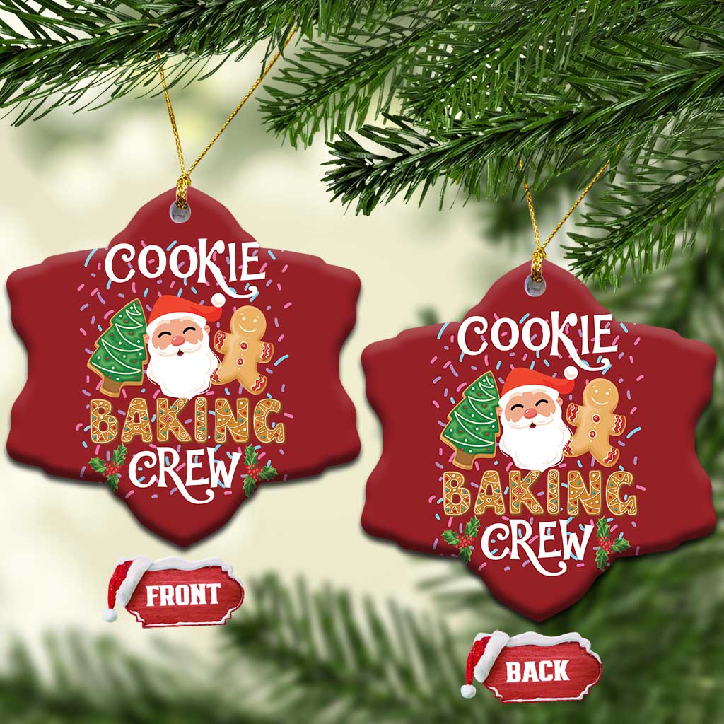 Xmas Baking Crew Christmas Ornament Cute Cookie Santa Gingerbread TS09