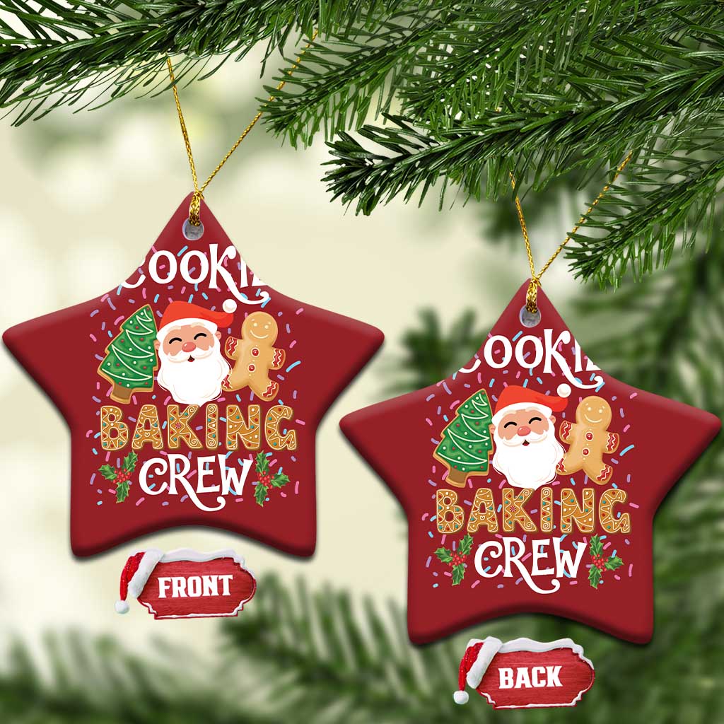 Xmas Baking Crew Christmas Ornament Cute Cookie Santa Gingerbread TS09