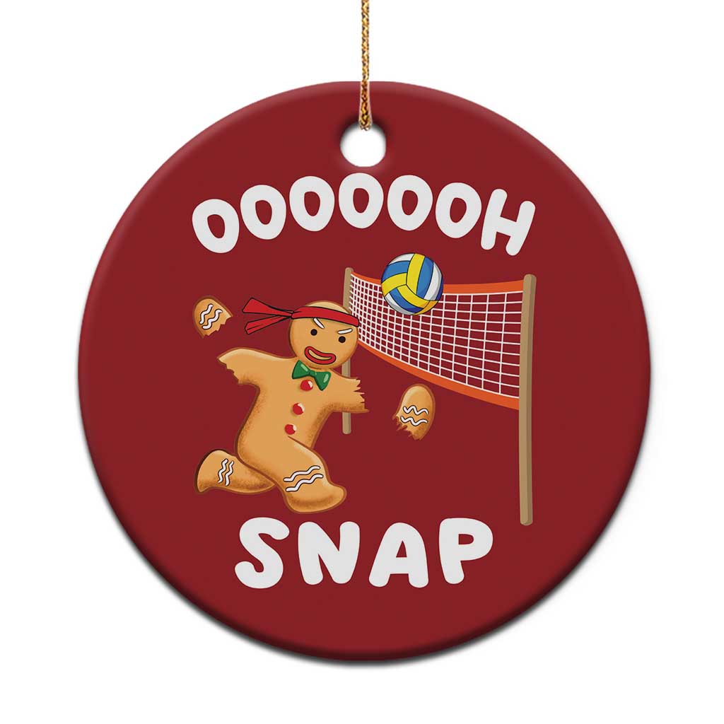 Funny Xmas Volleyball Christmas Ornament Oh Snap Gingerbread Volleyball Player TS09