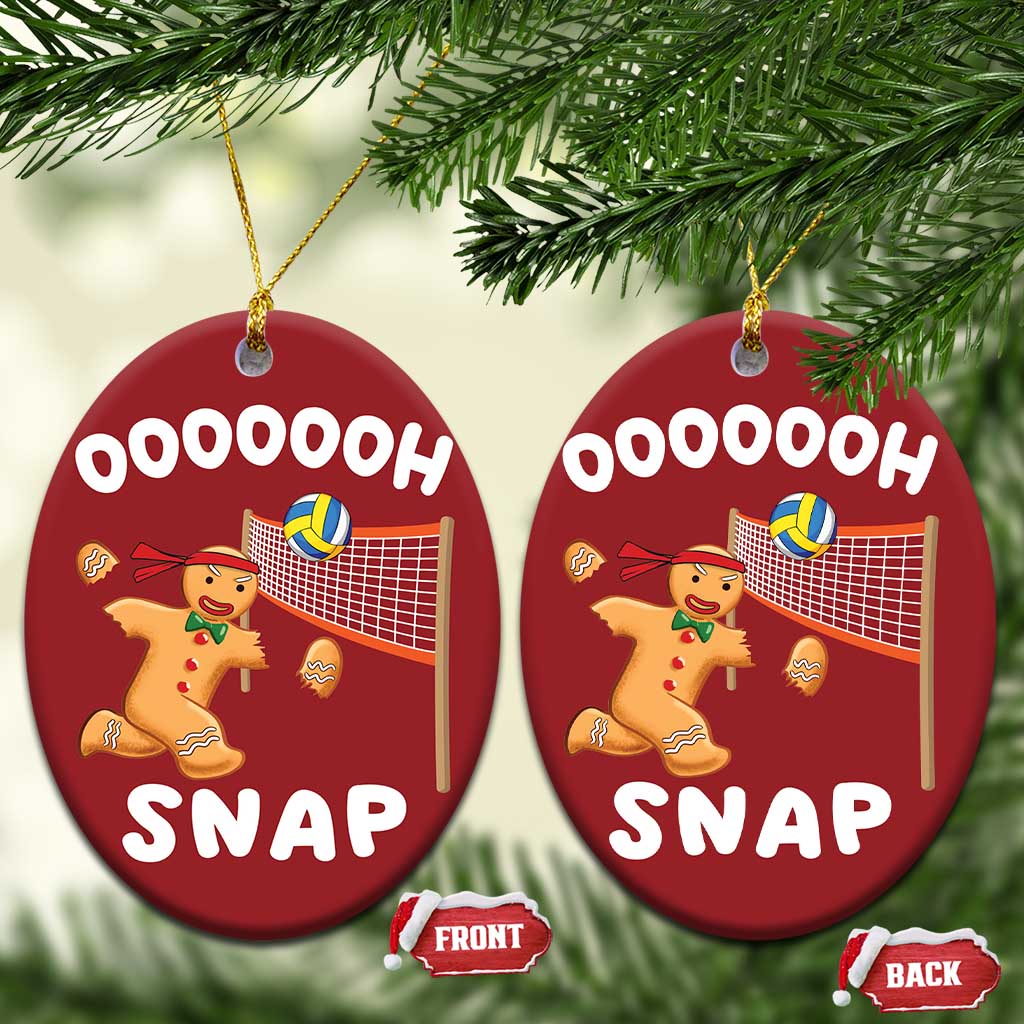 Funny Xmas Volleyball Christmas Ornament Oh Snap Gingerbread Volleyball Player TS09
