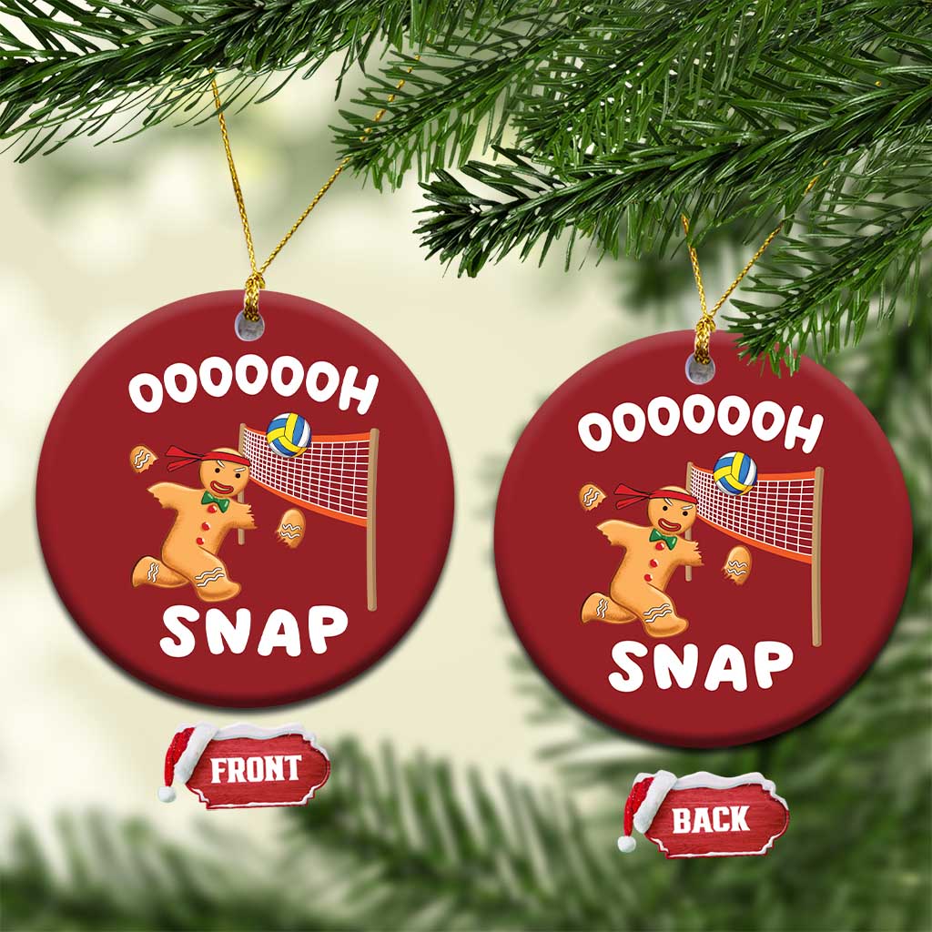 Funny Xmas Volleyball Christmas Ornament Oh Snap Gingerbread Volleyball Player TS09
