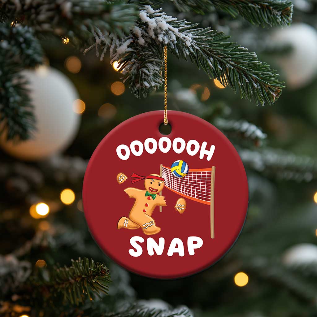 Funny Xmas Volleyball Christmas Ornament Oh Snap Gingerbread Volleyball Player TS09