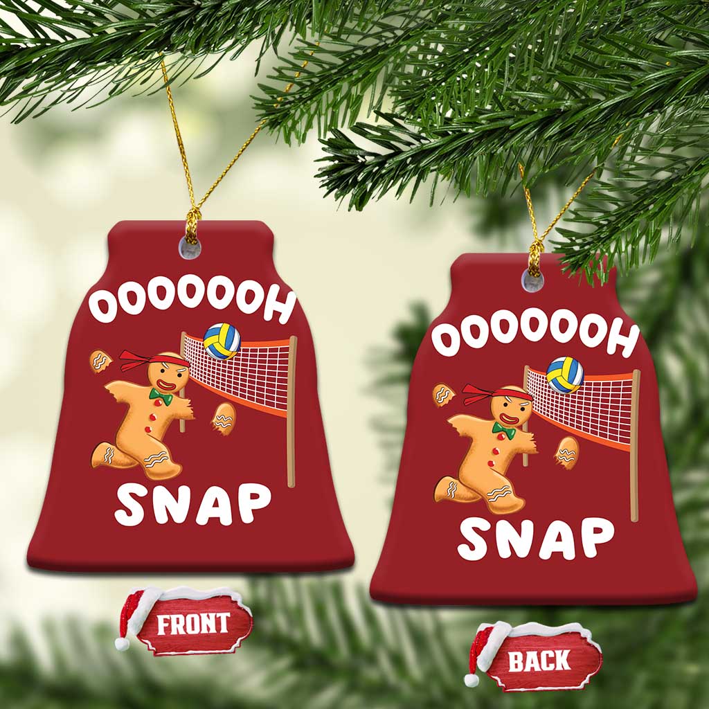 Funny Xmas Volleyball Christmas Ornament Oh Snap Gingerbread Volleyball Player TS09