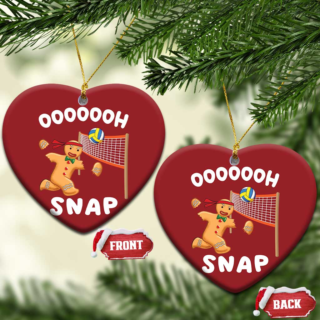 Funny Xmas Volleyball Christmas Ornament Oh Snap Gingerbread Volleyball Player TS09
