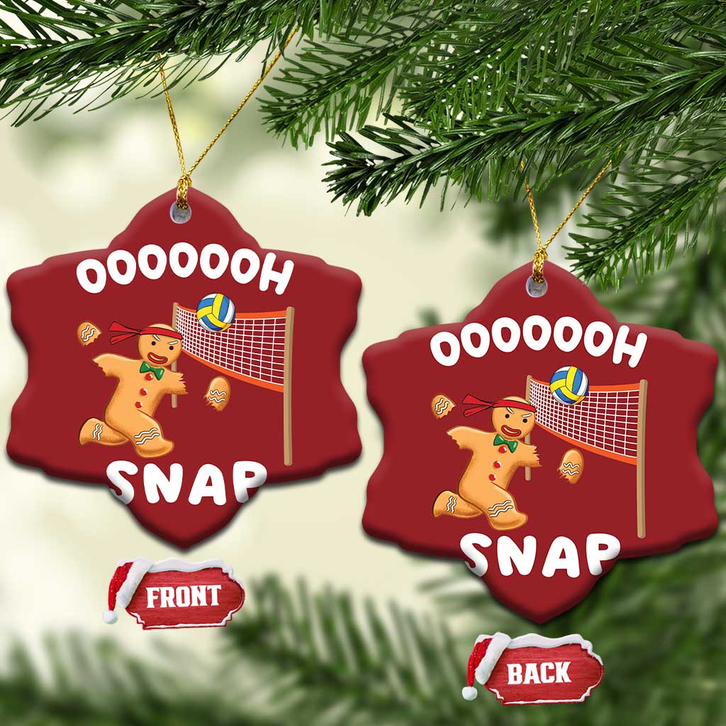 Funny Xmas Volleyball Christmas Ornament Oh Snap Gingerbread Volleyball Player TS09