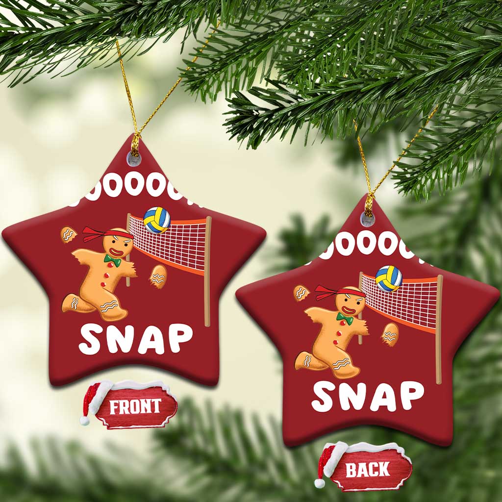 Funny Xmas Volleyball Christmas Ornament Oh Snap Gingerbread Volleyball Player TS09