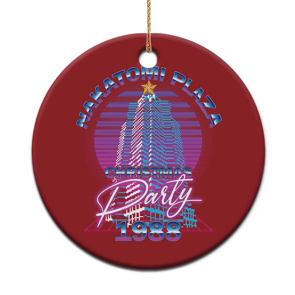 Nakatomi Plaza Christmas Party 1988 Vaporwave Christmas Ornament TS09