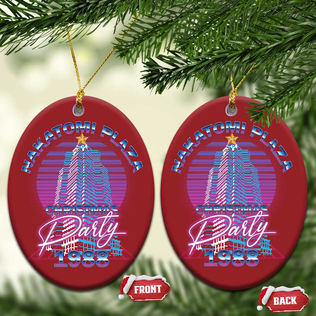 Nakatomi Plaza Christmas Party 1988 Vaporwave Christmas Ornament TS09
