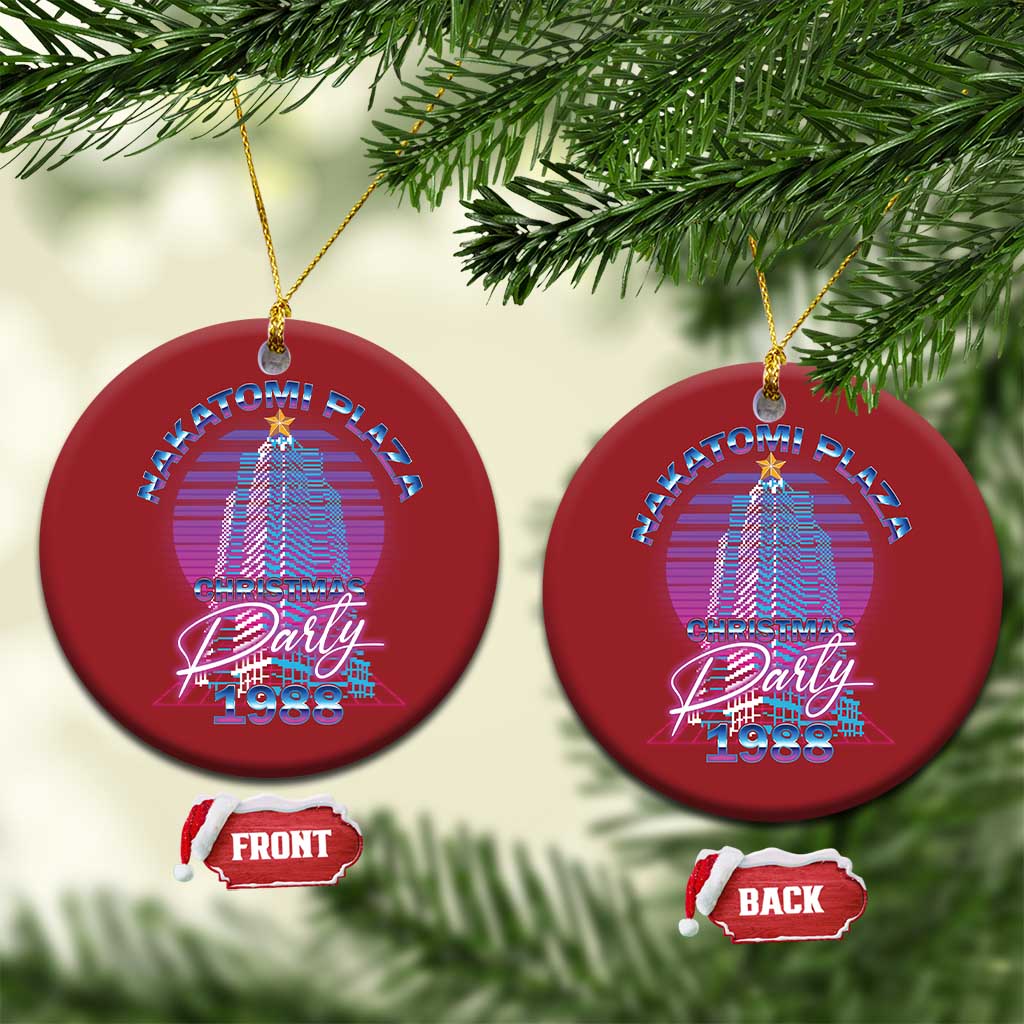 Nakatomi Plaza Christmas Party 1988 Vaporwave Christmas Ornament TS09
