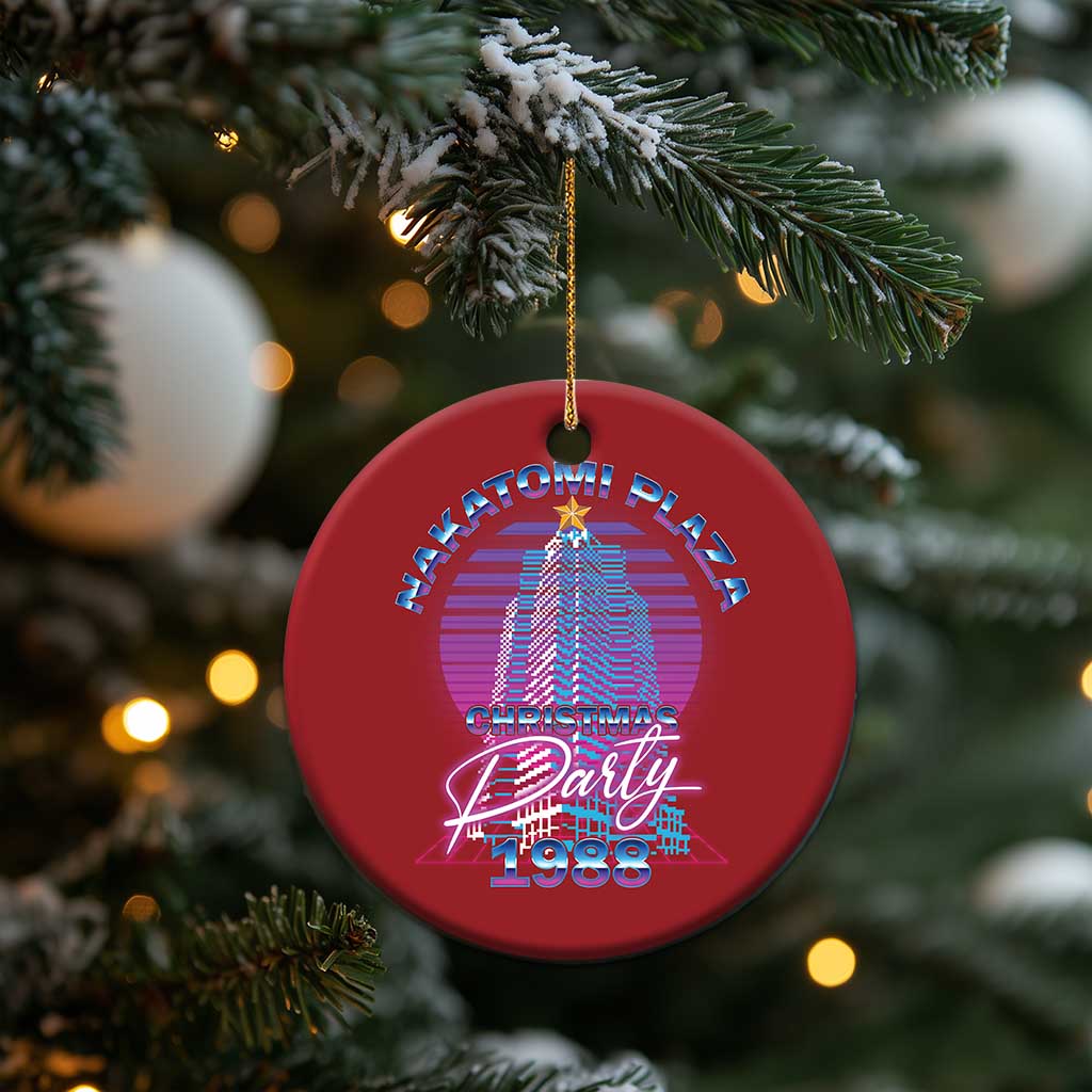 Nakatomi Plaza Christmas Party 1988 Vaporwave Christmas Ornament TS09