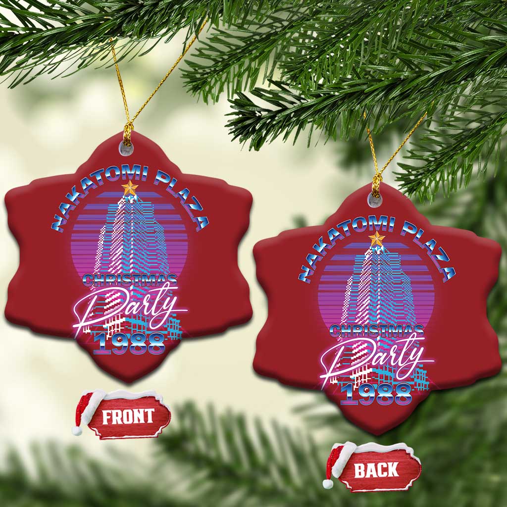 Nakatomi Plaza Christmas Party 1988 Vaporwave Christmas Ornament TS09