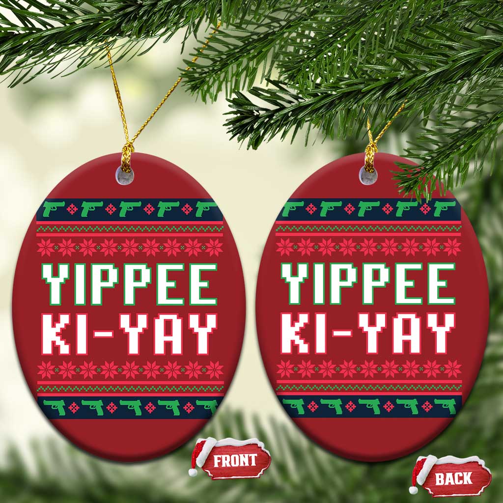 Funny Christmas Nakatomi Plaza Yipee Ki-Yay Christmas Ornament TS09