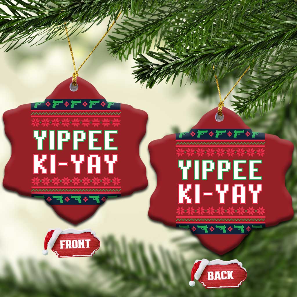 Funny Christmas Nakatomi Plaza Yipee Ki-Yay Christmas Ornament TS09