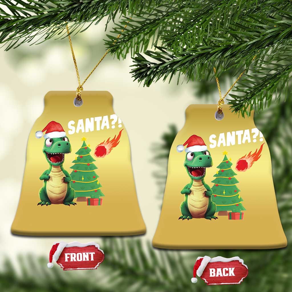 Funny Xmas Dinosaurs Extinction Christmas Ornament Is That Santa Cute Dino TS09