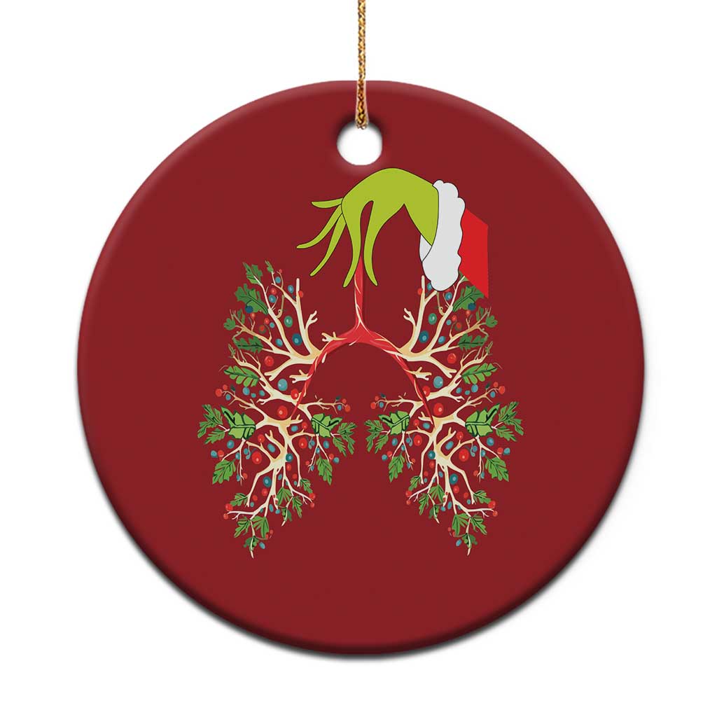 Respiratory Therapy Lung Christmas Therapist Christmas Ornament TS09
