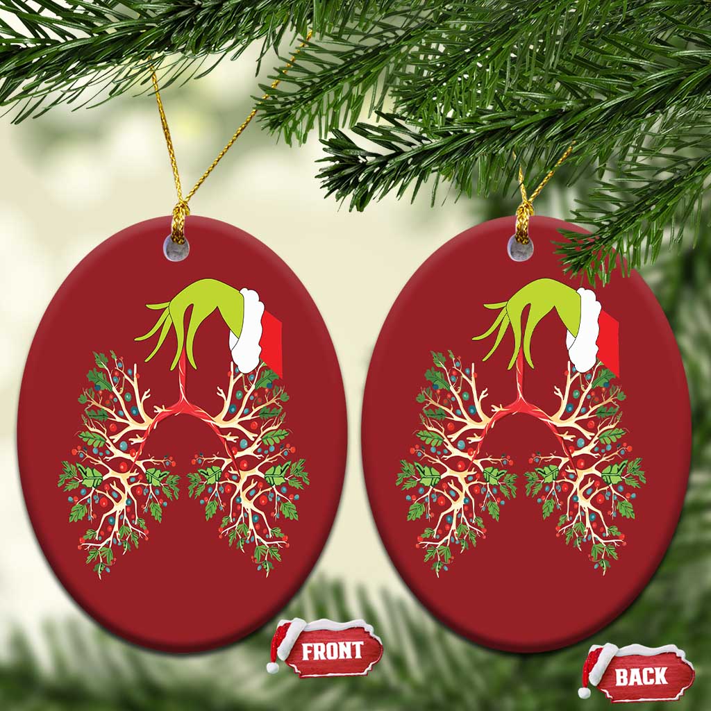 Respiratory Therapy Lung Christmas Therapist Christmas Ornament TS09