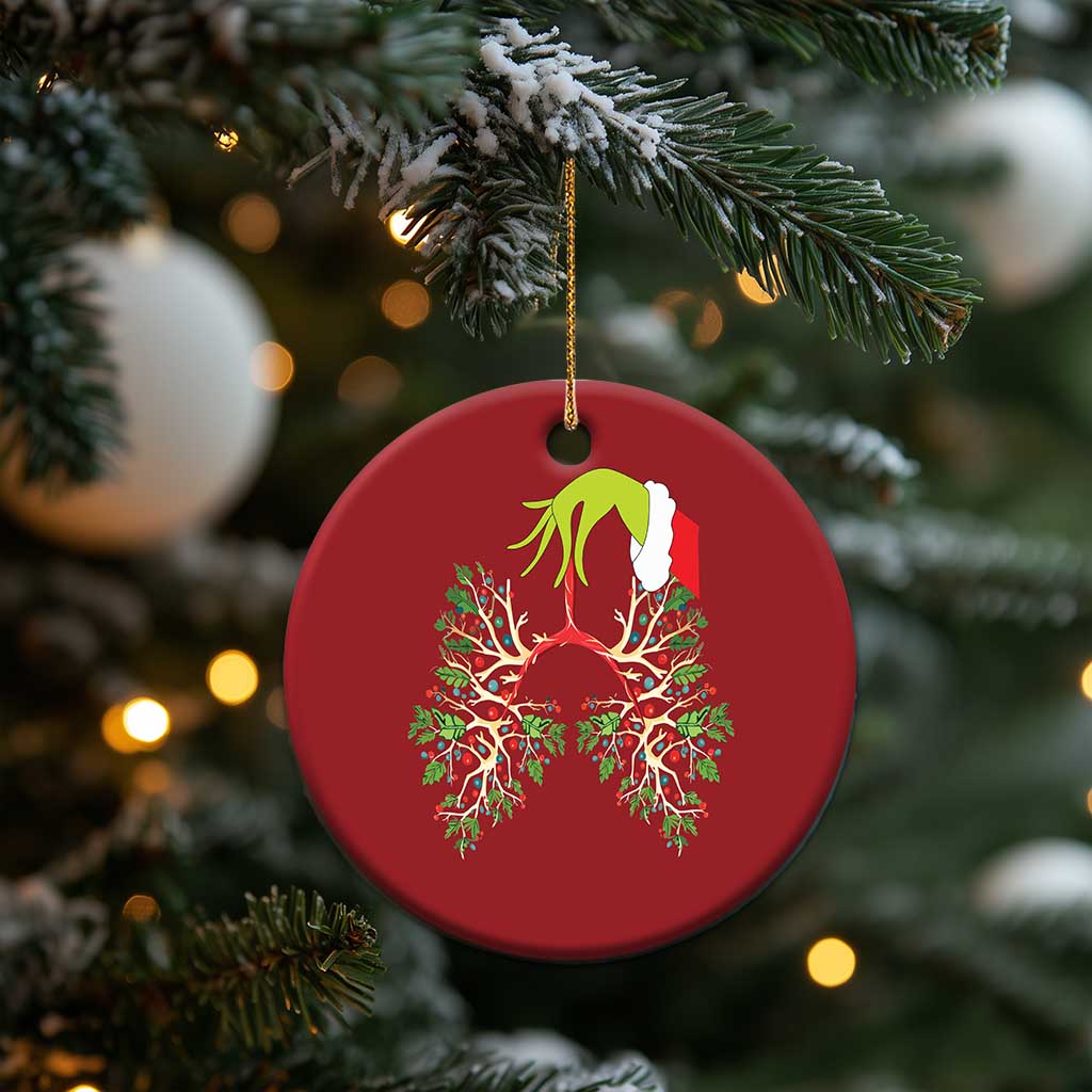 Respiratory Therapy Lung Christmas Therapist Christmas Ornament TS09