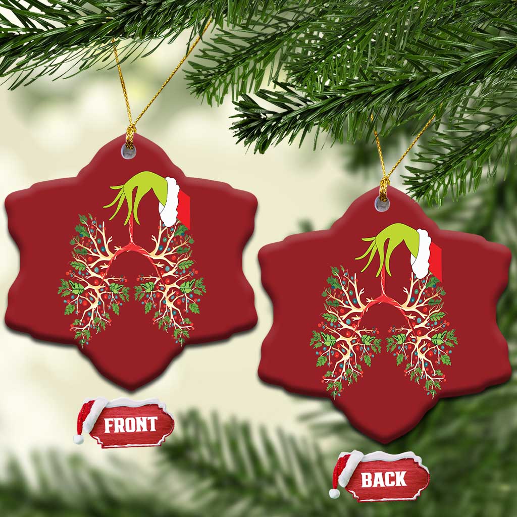 Respiratory Therapy Lung Christmas Therapist Christmas Ornament TS09