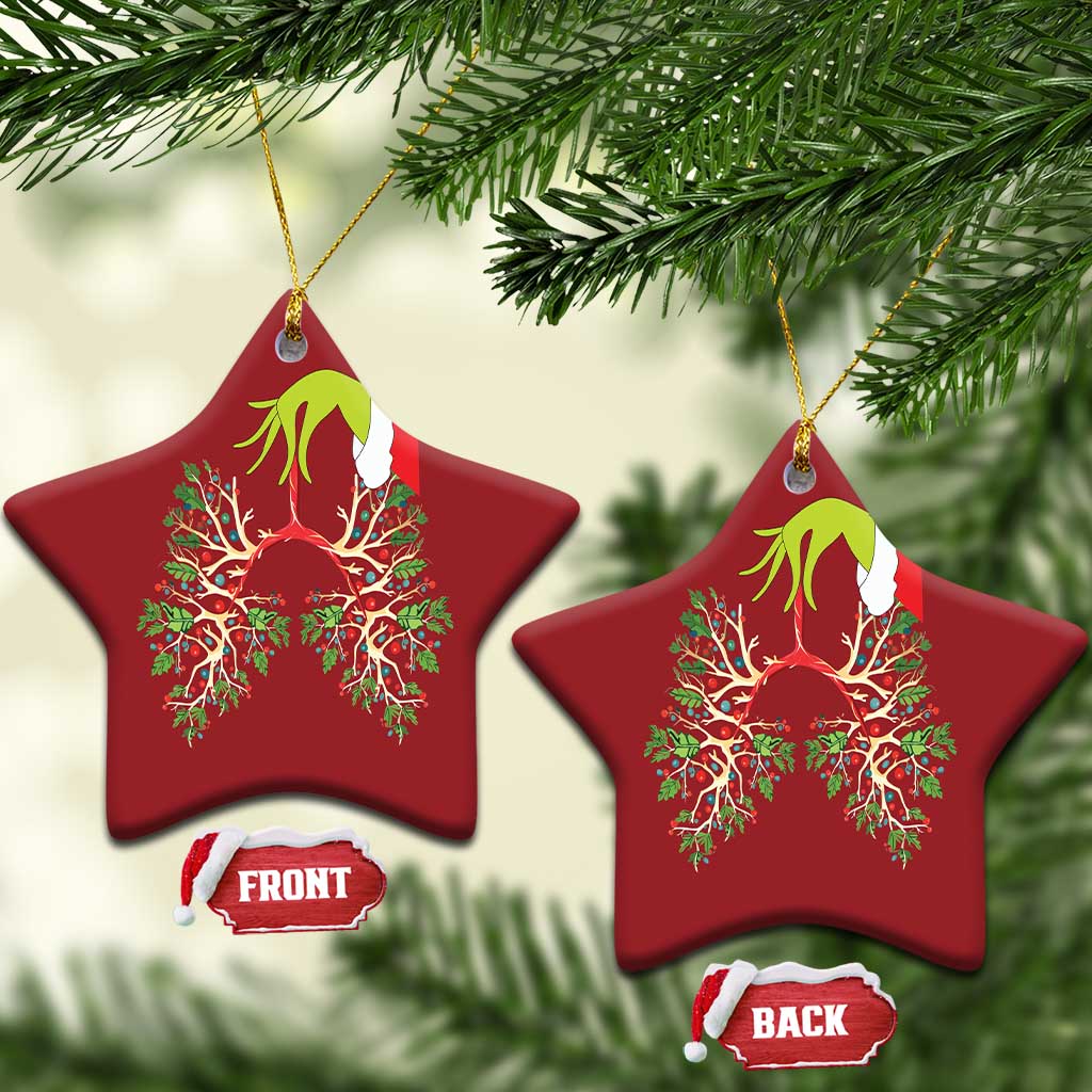 Respiratory Therapy Lung Christmas Therapist Christmas Ornament TS09