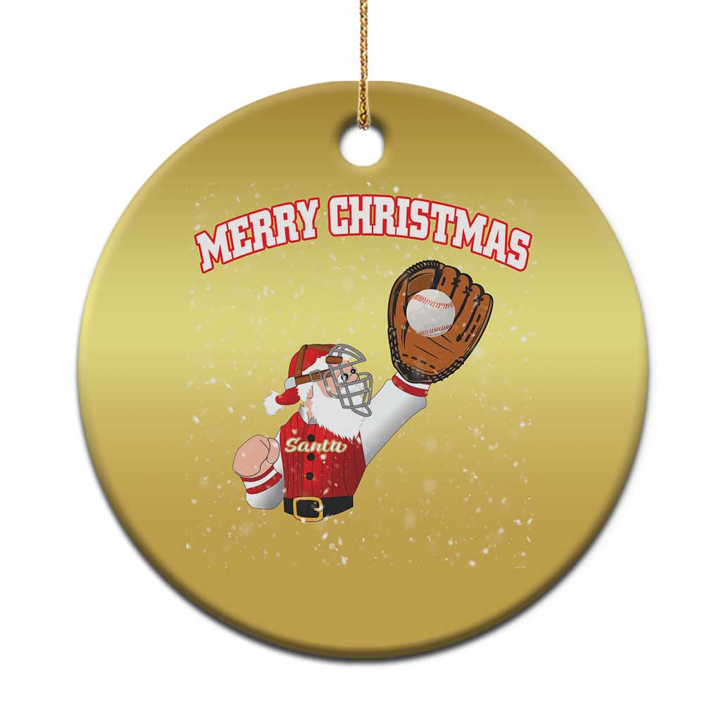 Xmas Baseball Christmas Ornament Funny Santa Playing Baseball Merry Christmas TS09