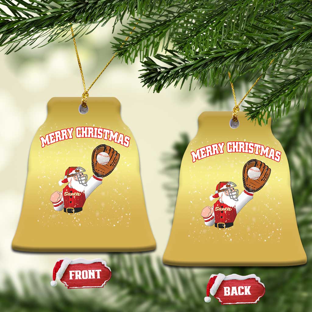 Xmas Baseball Christmas Ornament Funny Santa Playing Baseball Merry Christmas TS09