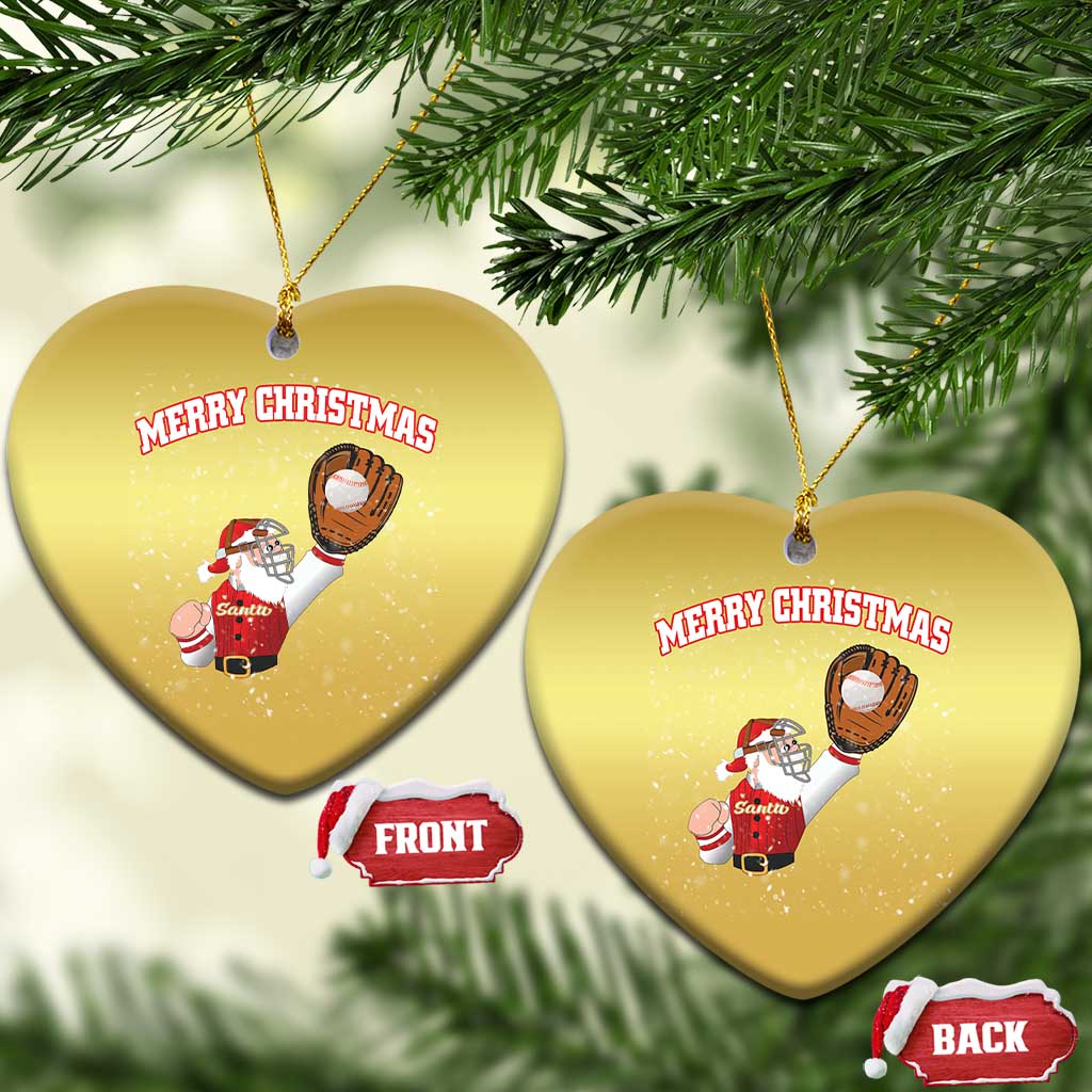 Xmas Baseball Christmas Ornament Funny Santa Playing Baseball Merry Christmas TS09