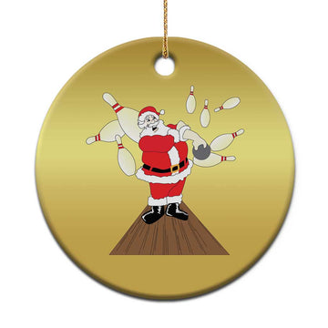 Xmas Bowling Christmas Ornament Funny Santa Playing Bowling Merry Christmas TS09