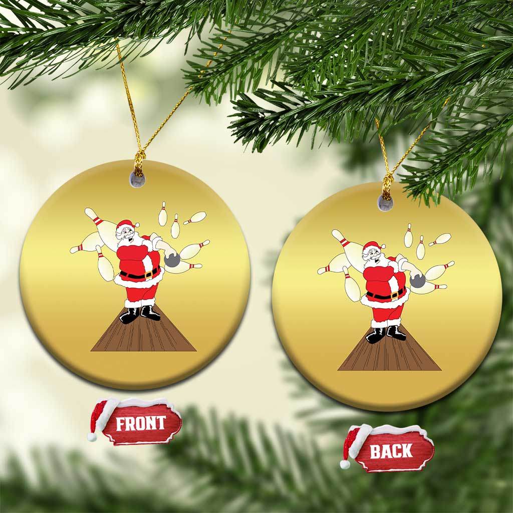 Xmas Bowling Christmas Ornament Funny Santa Playing Bowling Merry Christmas TS09