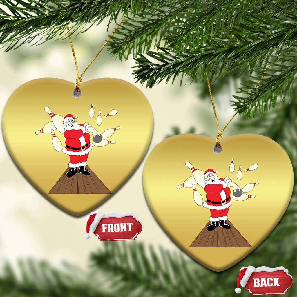 Xmas Bowling Christmas Ornament Funny Santa Playing Bowling Merry Christmas TS09