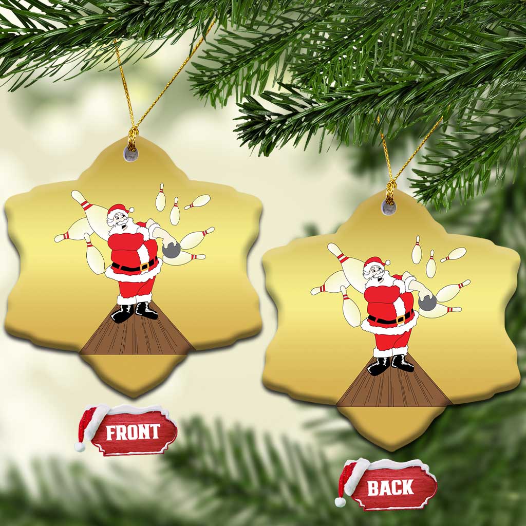 Xmas Bowling Christmas Ornament Funny Santa Playing Bowling Merry Christmas TS09