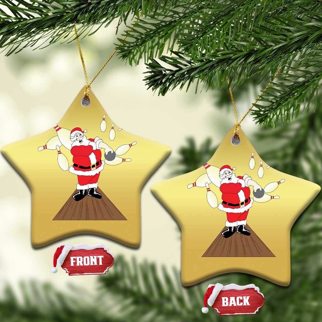 Xmas Bowling Christmas Ornament Funny Santa Playing Bowling Merry Christmas TS09