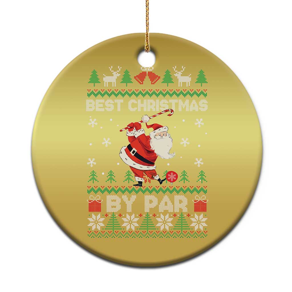 Xmas Golf Christmas Ornament Santa Golfer Best Christmas By Par TS09