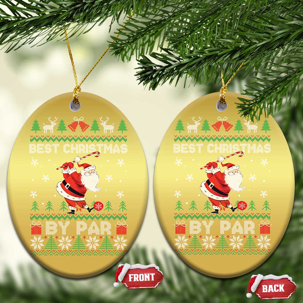 Xmas Golf Christmas Ornament Santa Golfer Best Christmas By Par TS09