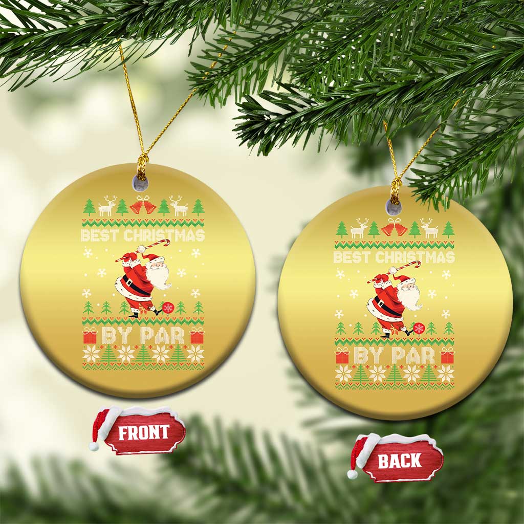 Xmas Golf Christmas Ornament Santa Golfer Best Christmas By Par TS09