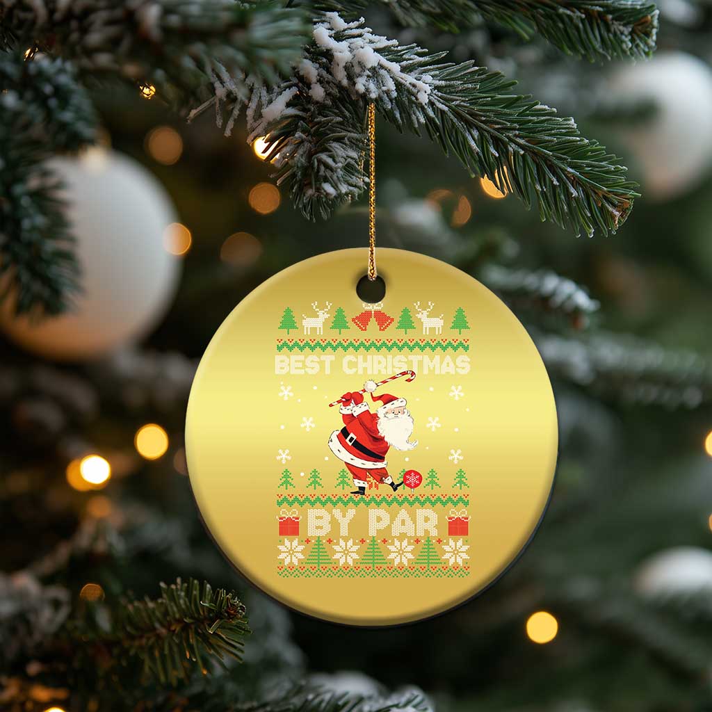 Xmas Golf Christmas Ornament Santa Golfer Best Christmas By Par TS09