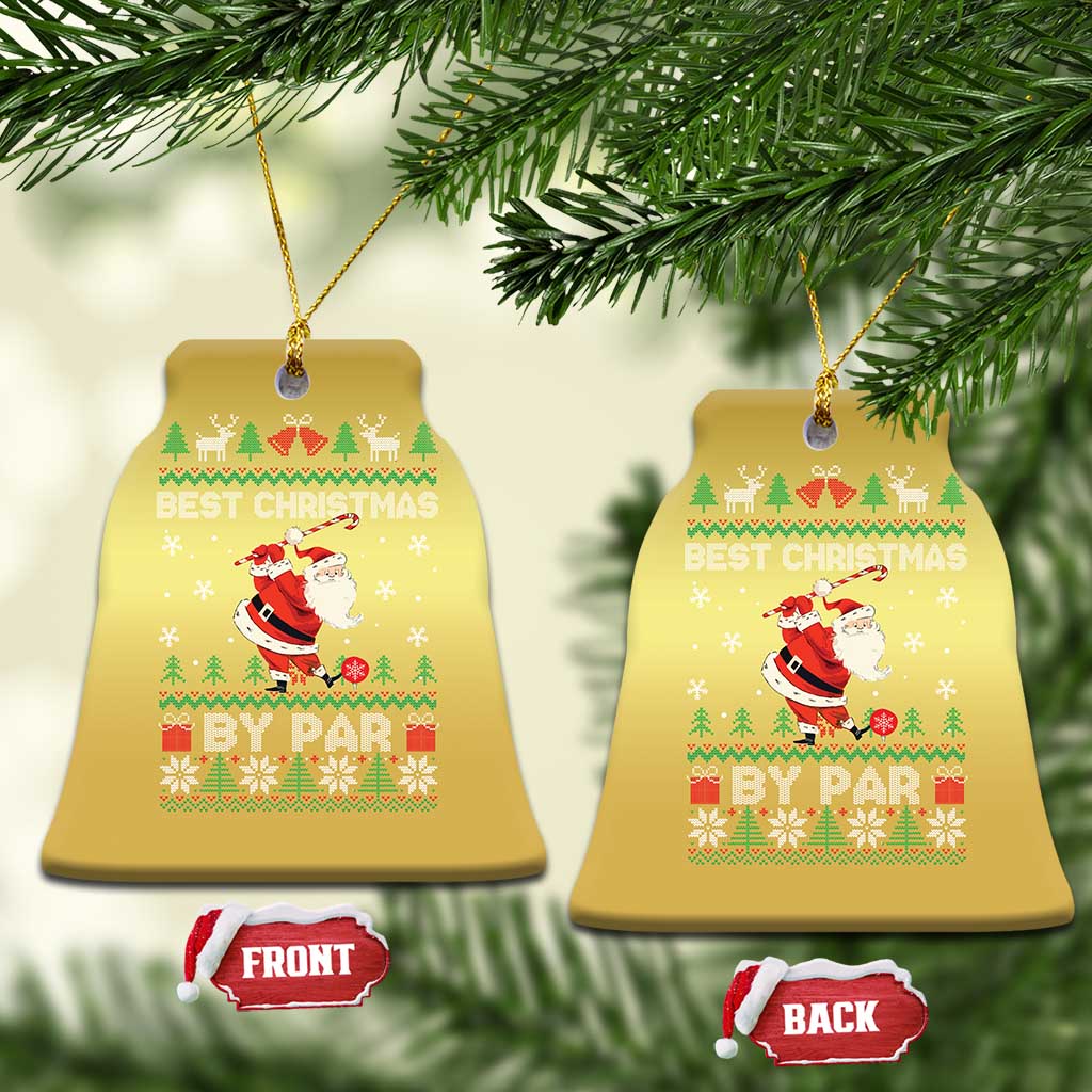 Xmas Golf Christmas Ornament Santa Golfer Best Christmas By Par TS09