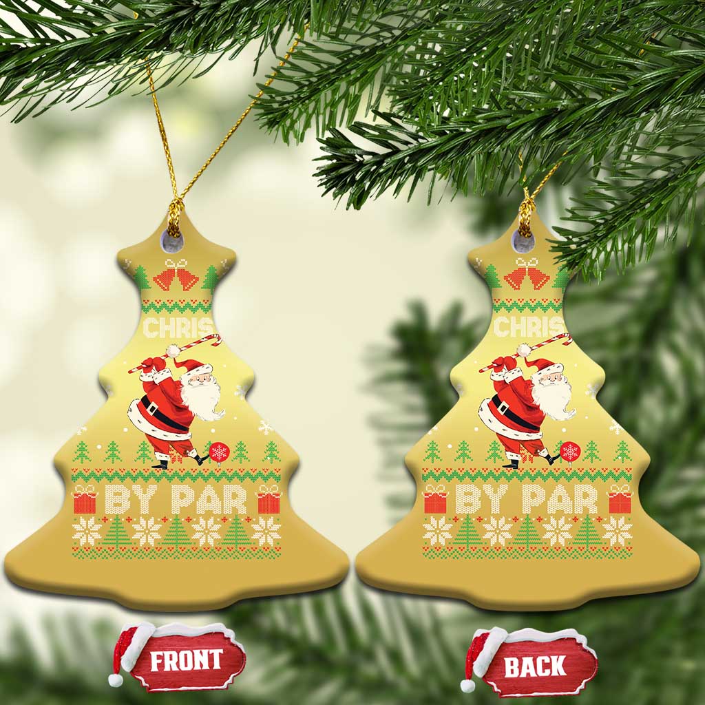 Xmas Golf Christmas Ornament Santa Golfer Best Christmas By Par TS09