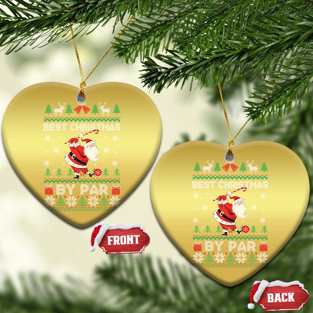Xmas Golf Christmas Ornament Santa Golfer Best Christmas By Par TS09