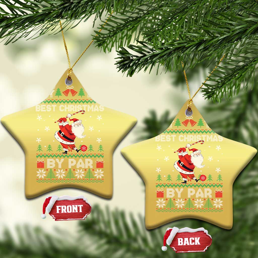 Xmas Golf Christmas Ornament Santa Golfer Best Christmas By Par TS09