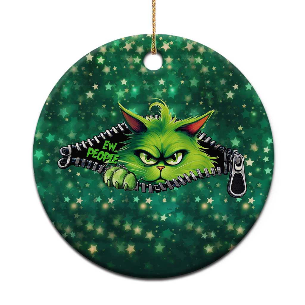 Funny Xmas Cat Ew People Christmas Ornament TS09