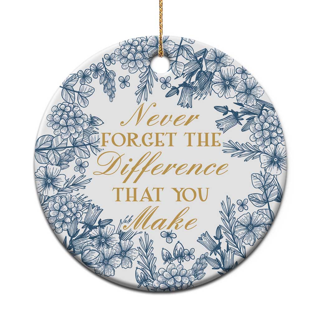 Thank You Gifts Christmas Ornament Never Forget The Difference That You Make Xmas TS09