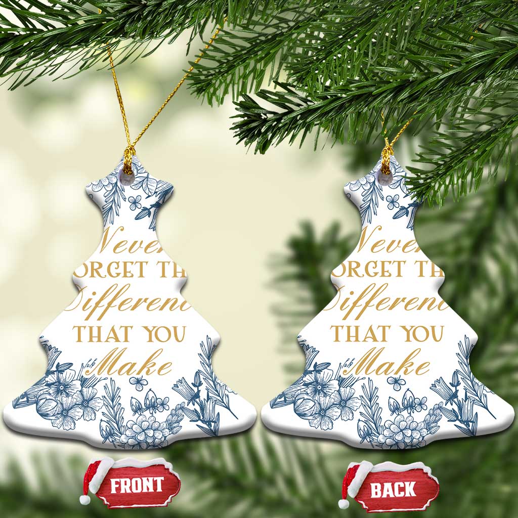 Thank You Gifts Christmas Ornament Never Forget The Difference That You Make Xmas TS09